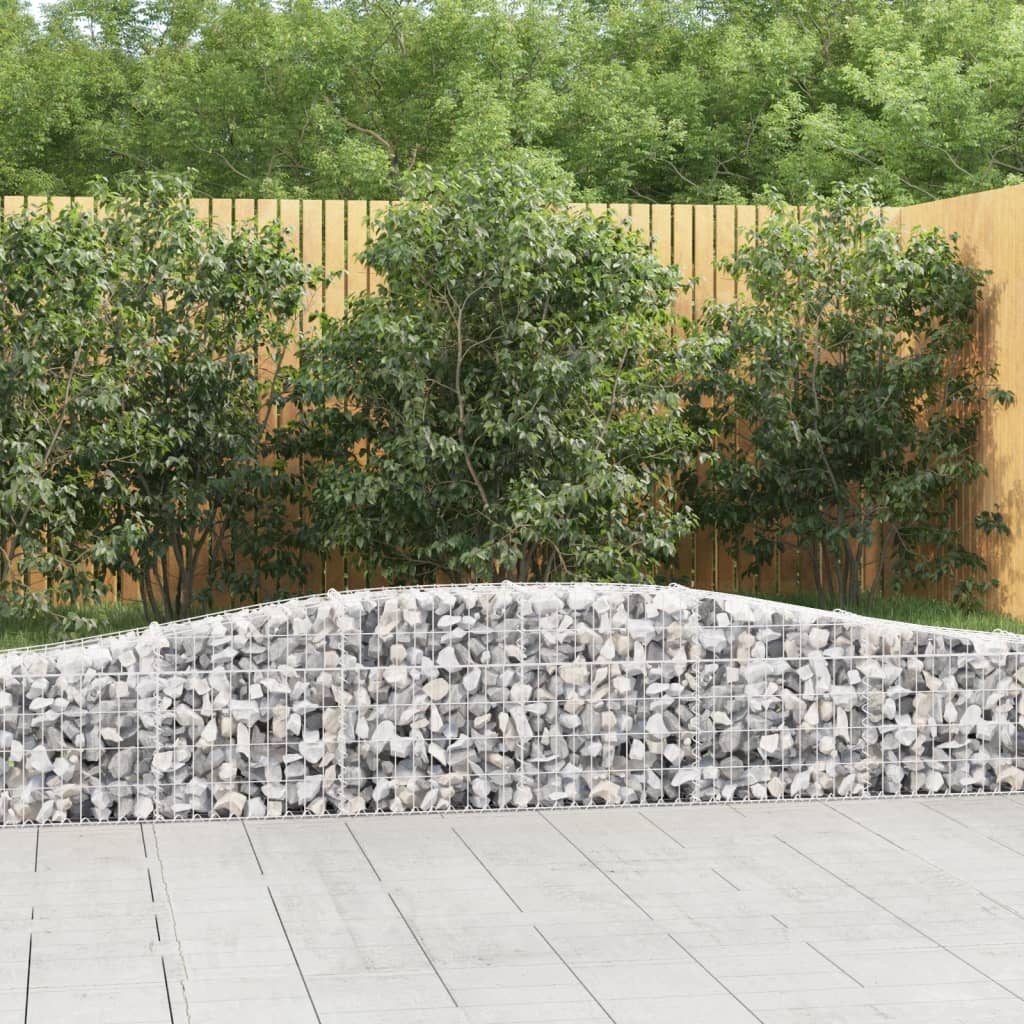 Arched Gabion Baskets 9 pcs 400x30x40/60 cm Galvanised Iron