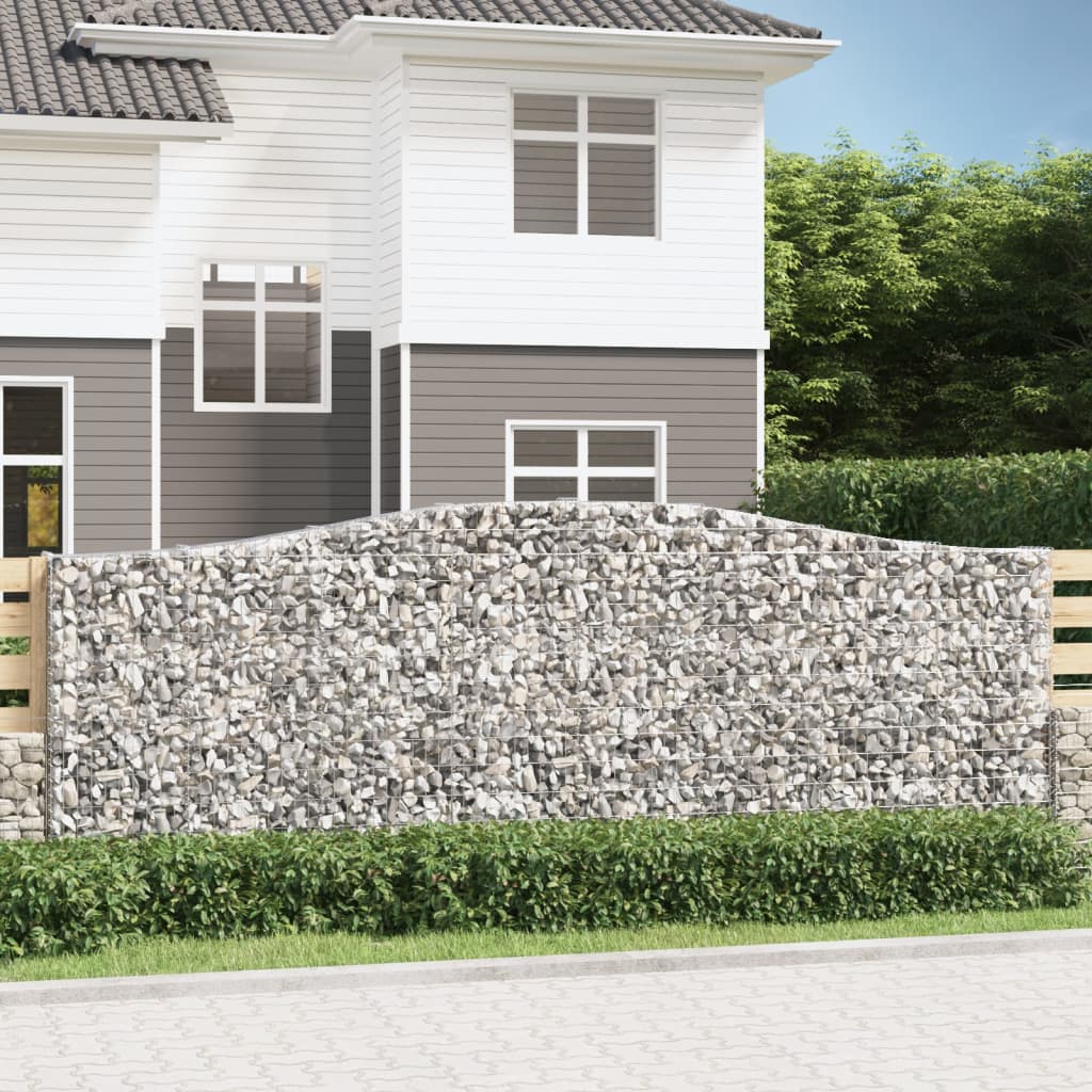 Arched Gabion Baskets 9 pcs 400x30x140/160 cm Galvanised Iron