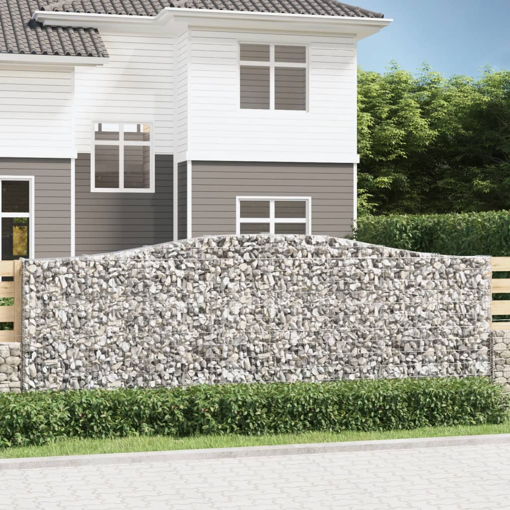 Arched Gabion Baskets 10 pcs 400x30x140/160 cm Galvanised Iron