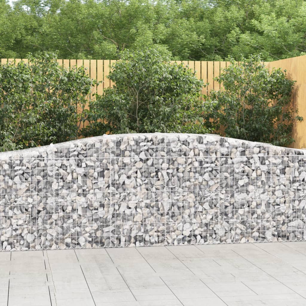 Arched Gabion Baskets 20 pcs 400x50x80/100 cm Galvanised Iron