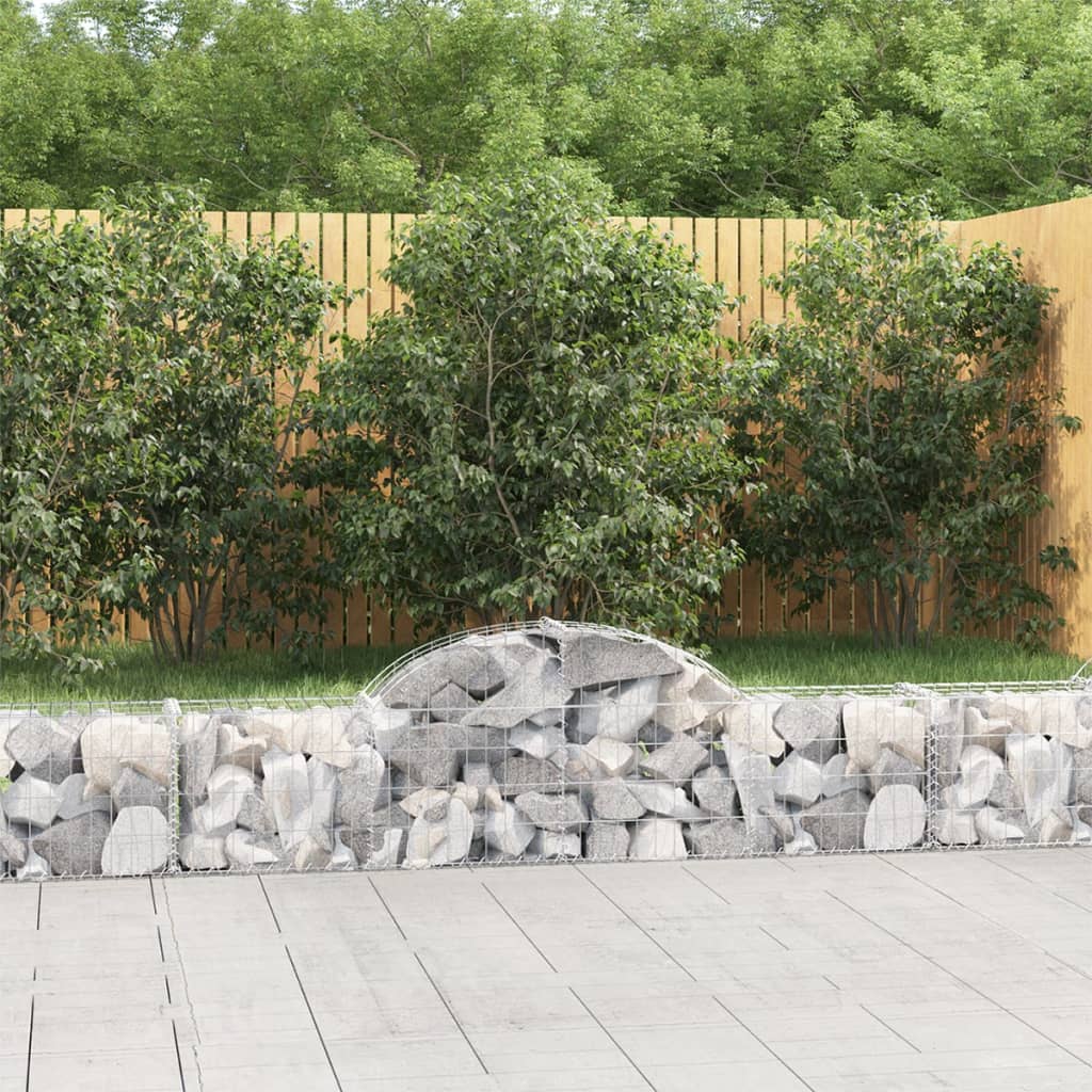 Arched Gabion Baskets 18 Pcs 200x30x40/60cm Galvanised Iron