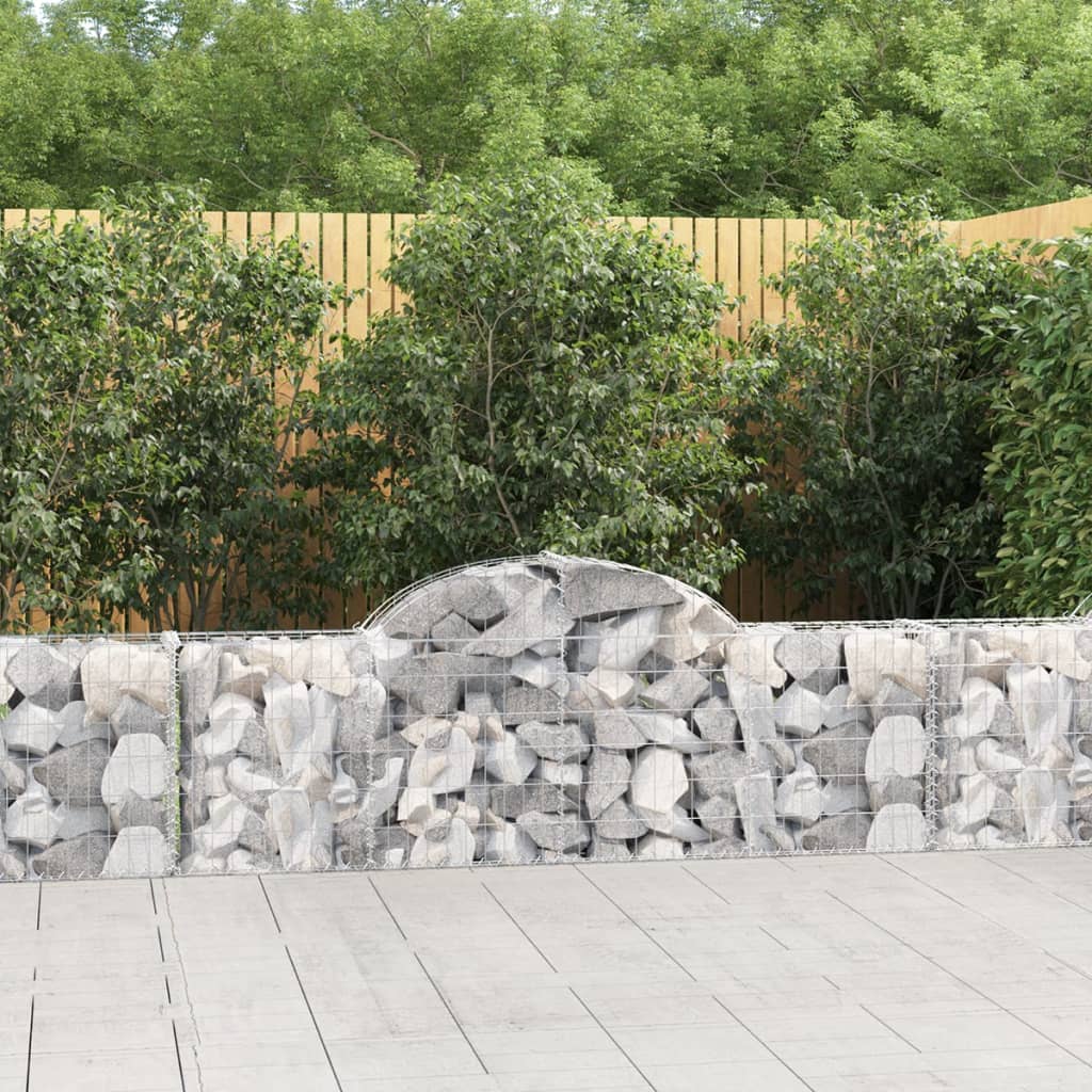 Arched Gabion Baskets 30 Pcs 200x30x60/80cm Galvanised Iron