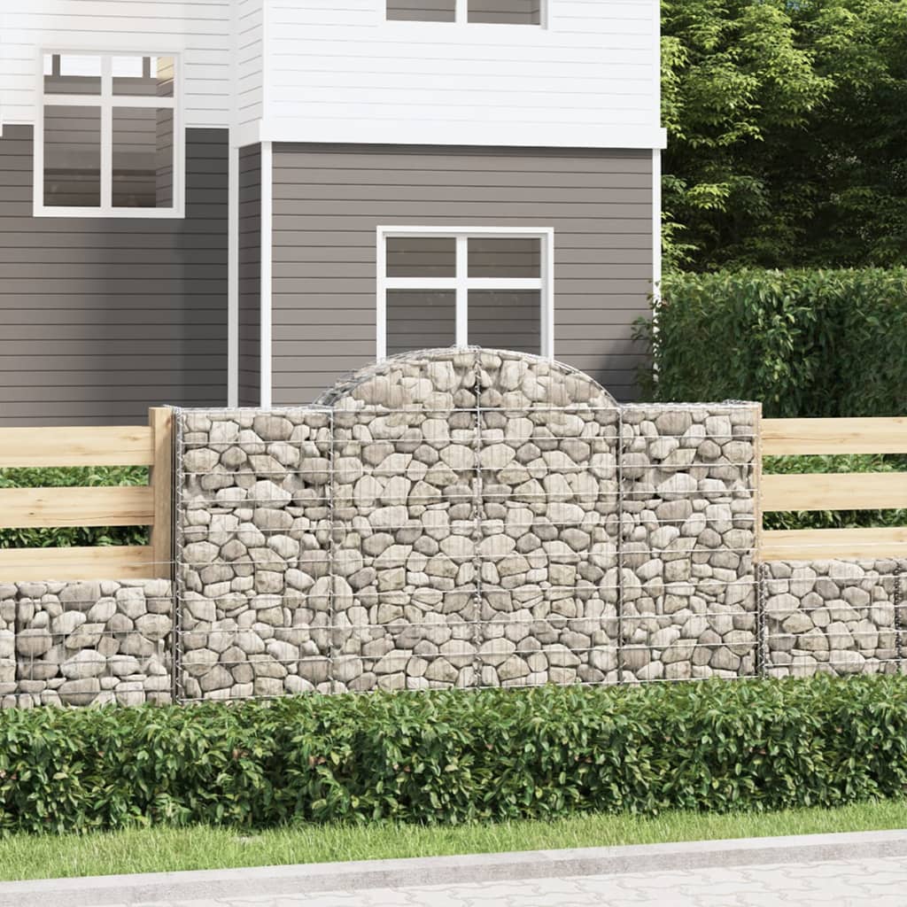 Arched Gabion Baskets 20 Pcs 200x30x120/140cm Galvanised Iron
