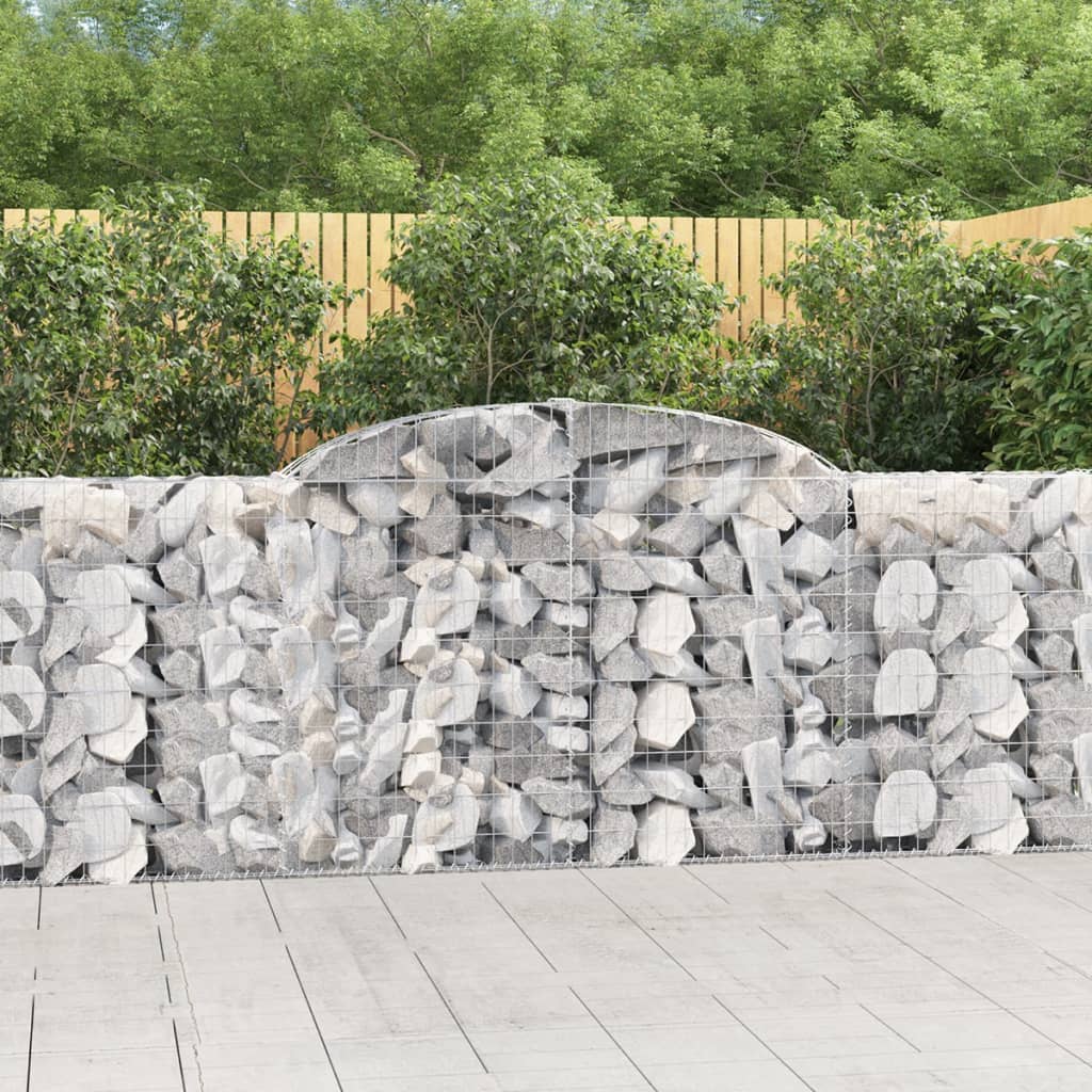 Arched Gabion Baskets 10 pcs 300x30x100/120 cm Galvanised Iron