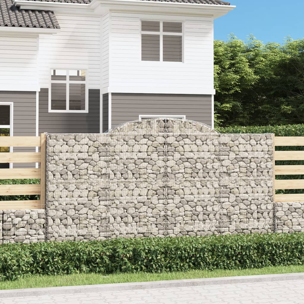 Arched Gabion Baskets 10 pcs 300x50x160/180 cm Galvanised Iron