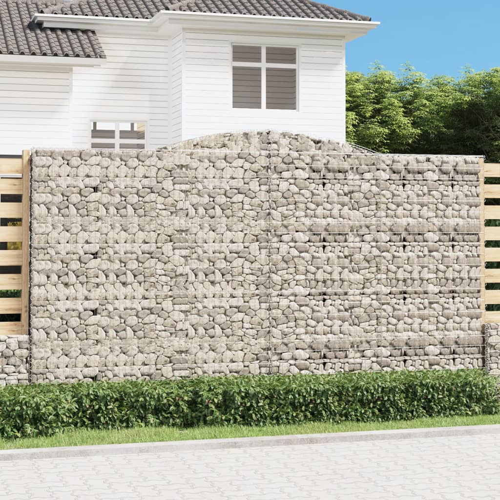 Arched Gabion Baskets 7 pcs 400x30x220/240 cm Galvanised Iron