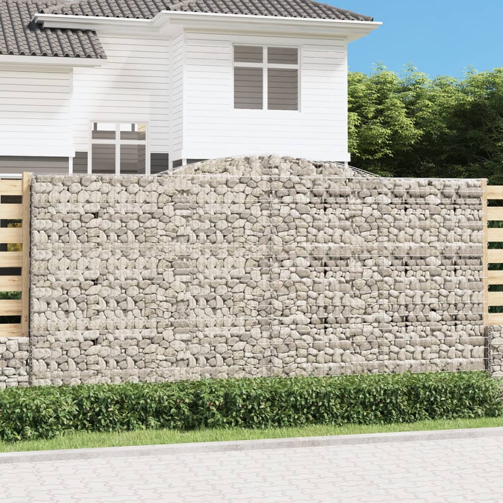 Arched Gabion Baskets 7 pcs 400x50x200/220 cm Galvanised Iron