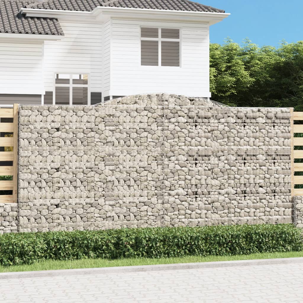 Arched Gabion Baskets 10 Pcs 400x50x200/220cm Galvanised Iron