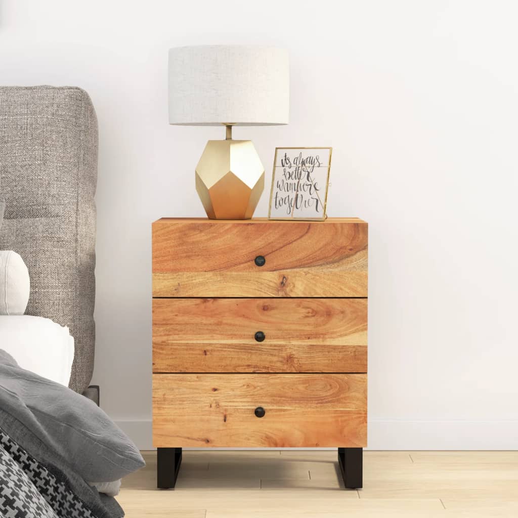 Bedside Table - BURLINGTON Liv Nightstand Natural 50cm
