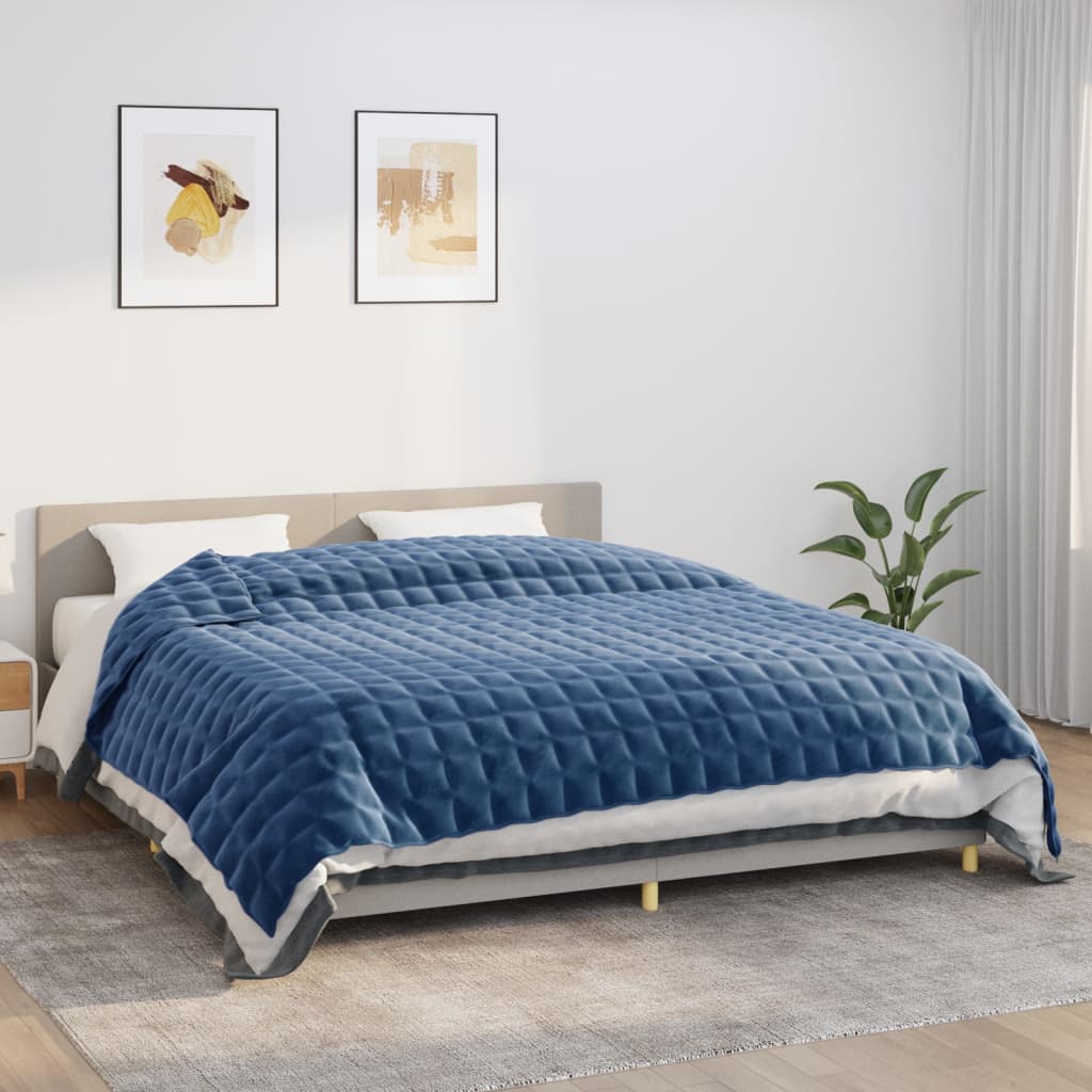 Weighted Blanket Blue 235x290 cm 15 kg Fabric