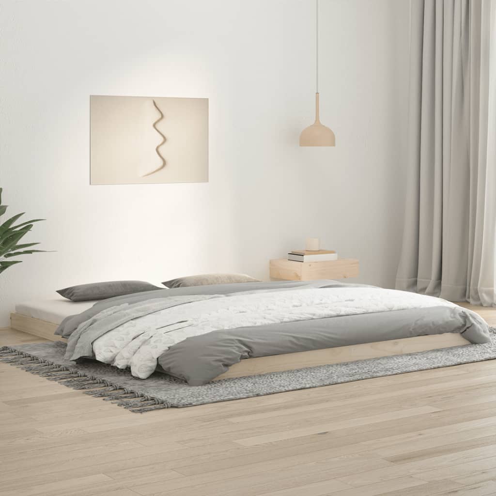 Bed Frame 180x200 cm Super King Size Solid Wood Pine