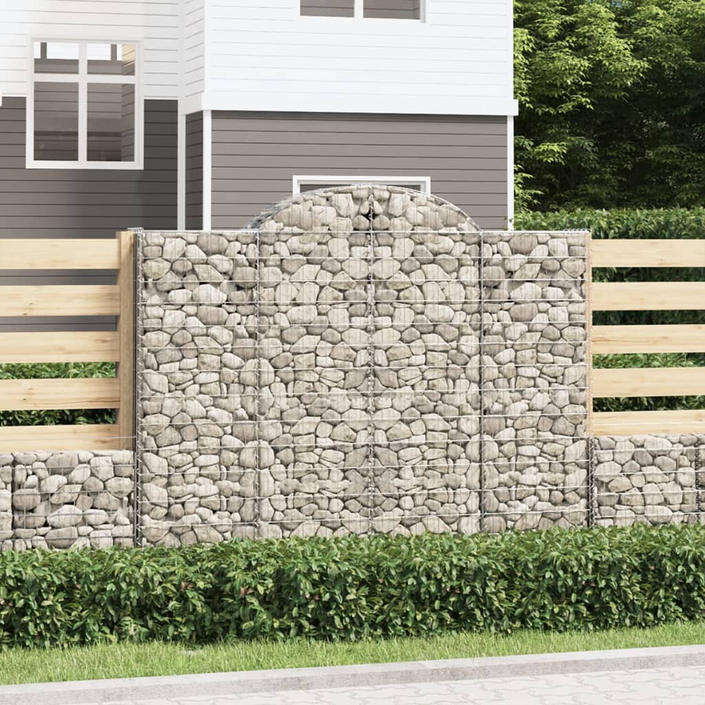 Arched Gabion Basket 200x50x160/180 cm Galvanised Iron