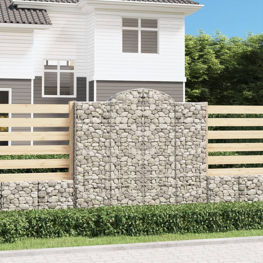 Arched Gabion Basket 200x50x180/200 cm Galvanised Iron