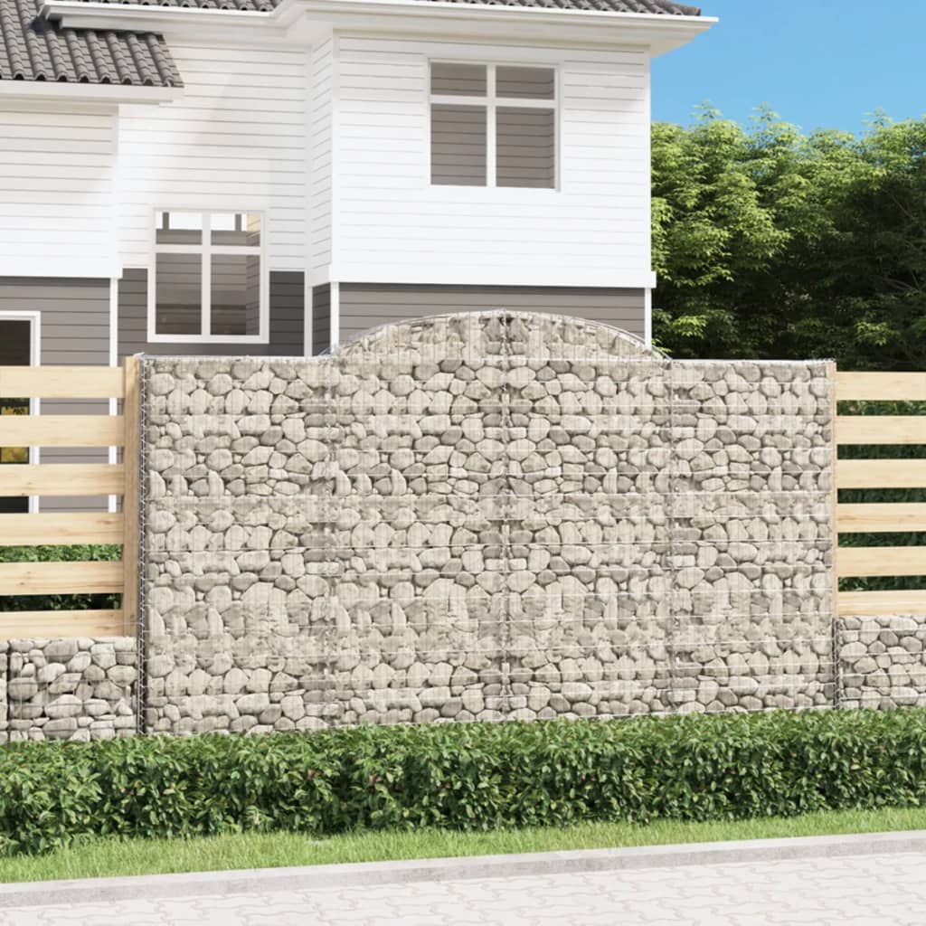 Arched Gabion Basket 300x50x180/200 cm Galvanised Iron