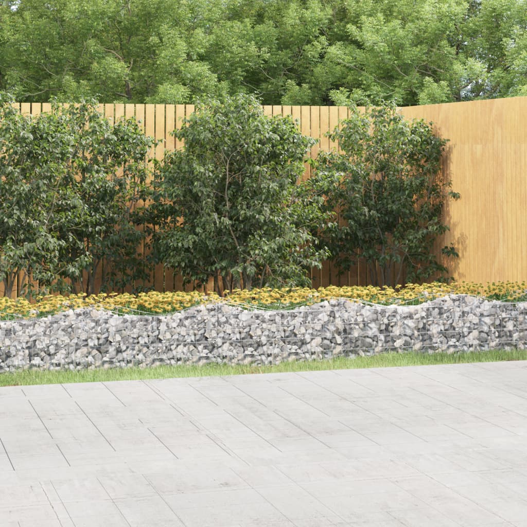 Arched Gabion Raised Bed 800x100x50 cm Galvanised Iron