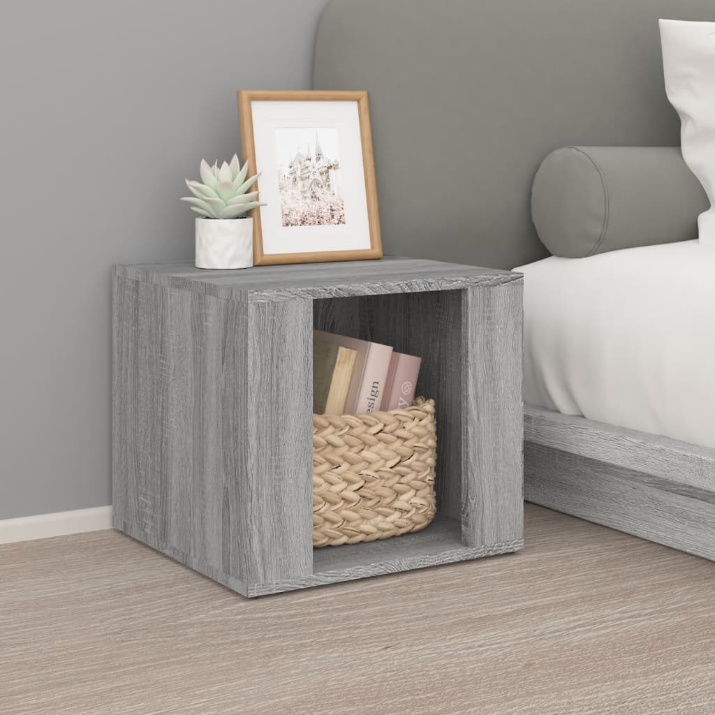 Bedside Table - KITCHENER Nightstand Grey Sonoma 41cm