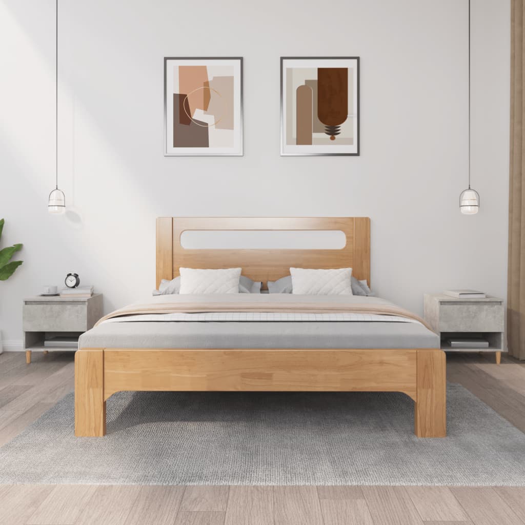 Bedside Table - CHARLOT 2 Piece Nightstand Concrete Grey 50cm