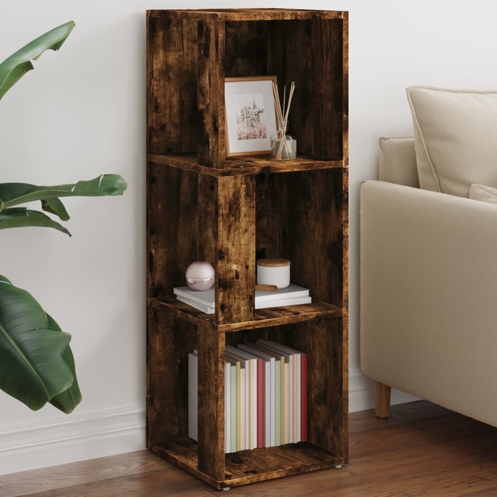 Corner Cabinet Smoked Oak 33x33x100 cm Engineered Wood