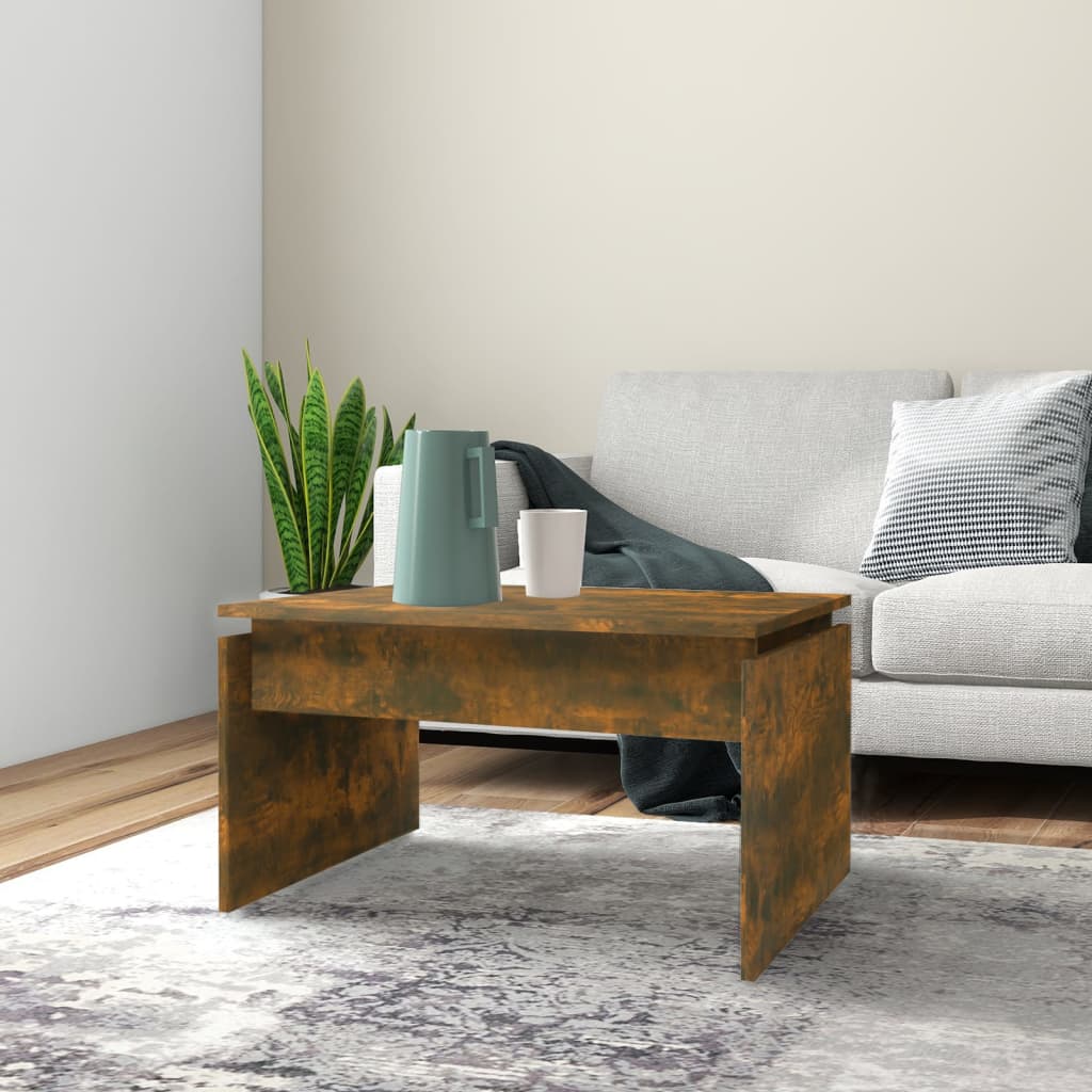 Coffee Table Smoked Oak 68x50x38 cm Engineered Wood