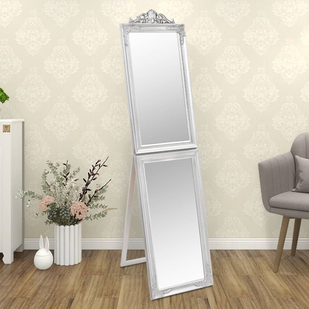 Free-Standing Mirror Silver 40x160 cm