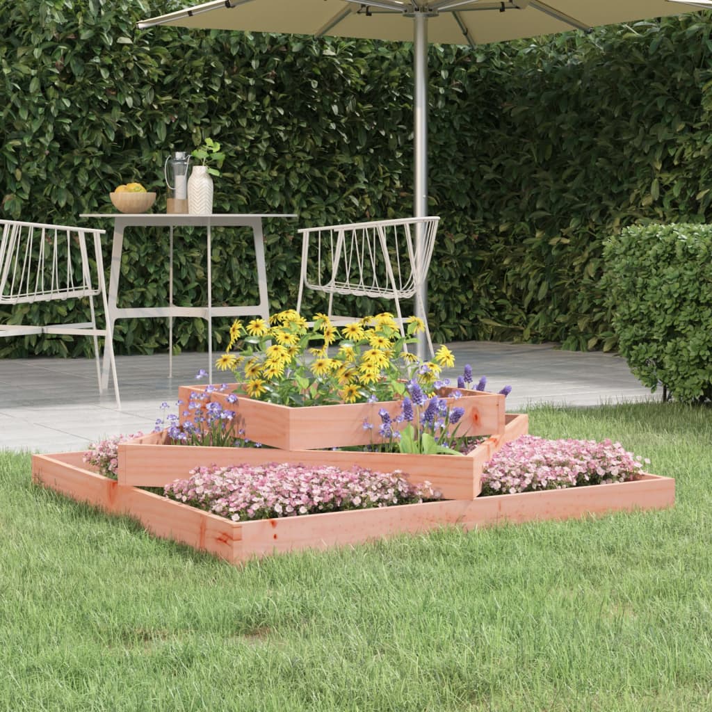 Planter 112x112x27cm Solid Wood Douglas
