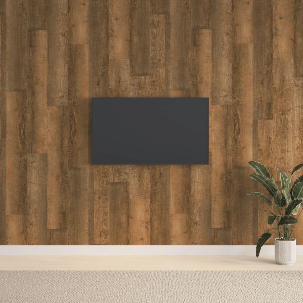 Wall Panels Wood Look Dark Brown PVC 2.06sqm