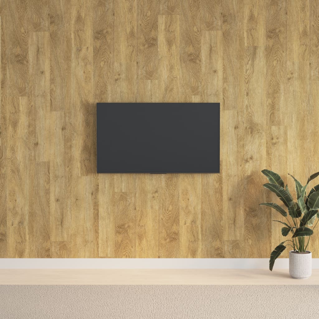 Wall Panels Wood Look Light Brown PVC 2.06 sqm