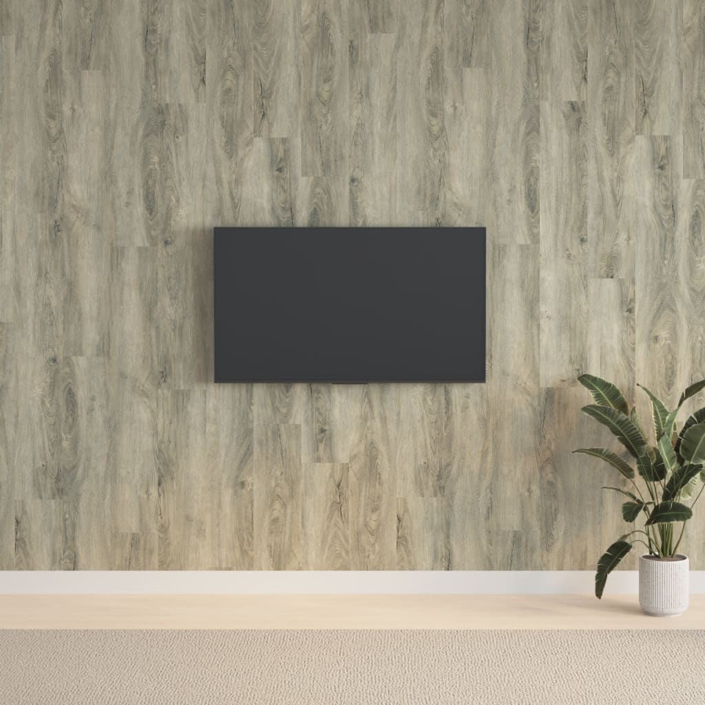 Wall Panels Wood Look Grey PVC 2.06 sqm