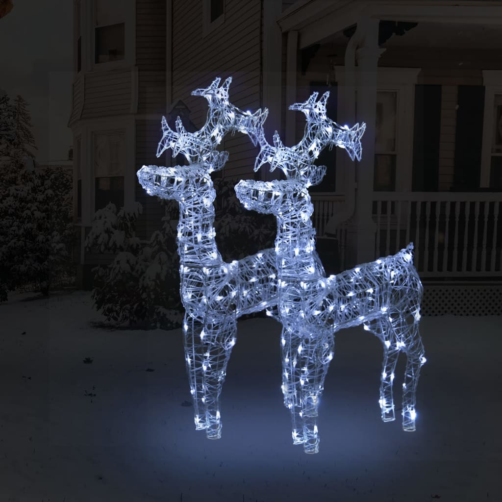 Roche Reindeer Christmas Decorations 2 pcs 60x16x100cm Acrylic