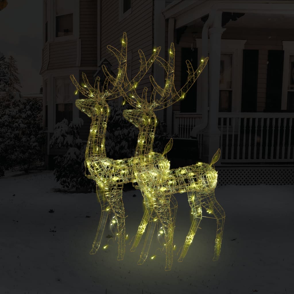 Briet Acrylic Reindeer Christmas Decorations 2 pcs 120cm Warm White