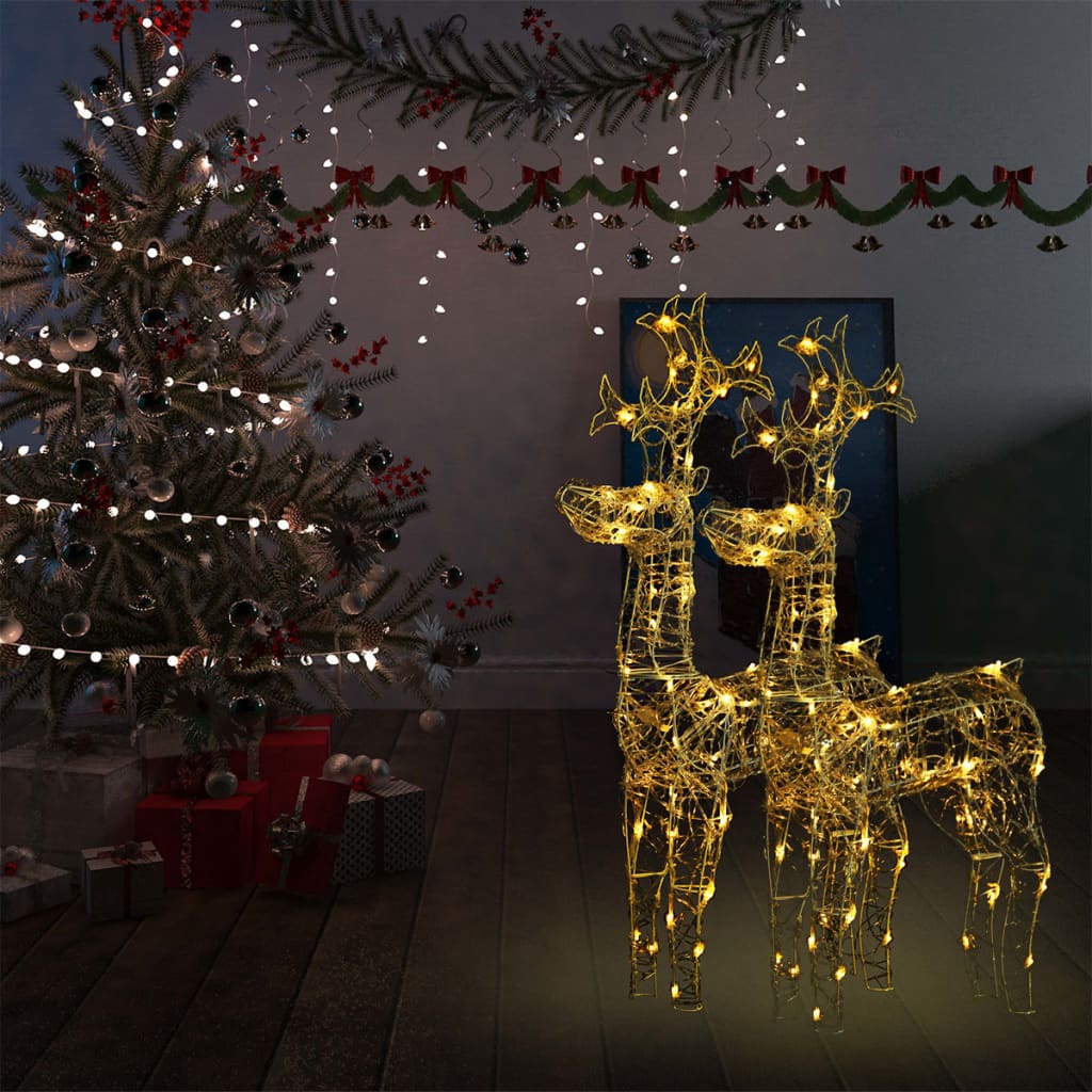 Roche Acrylic Christmas Reindeer Decorations 2 pcs 60x16x100cm