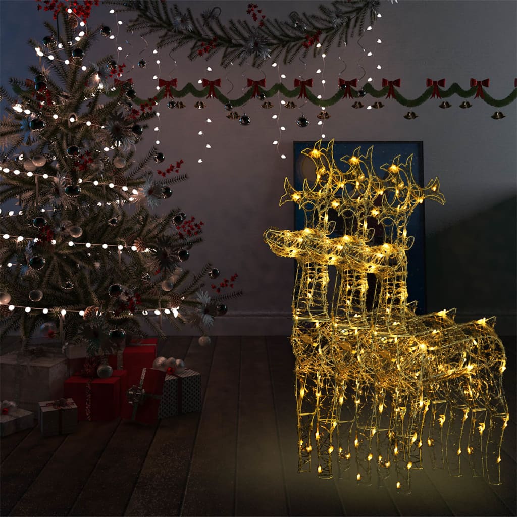 Roche Christmas Reindeer Decorations 3 pcs 60x16x100cm Acrylic