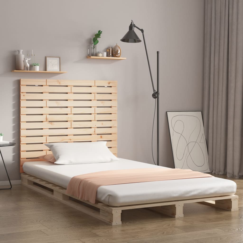 Wall Headboard 126x3x91.5cm Solid Wood Pine