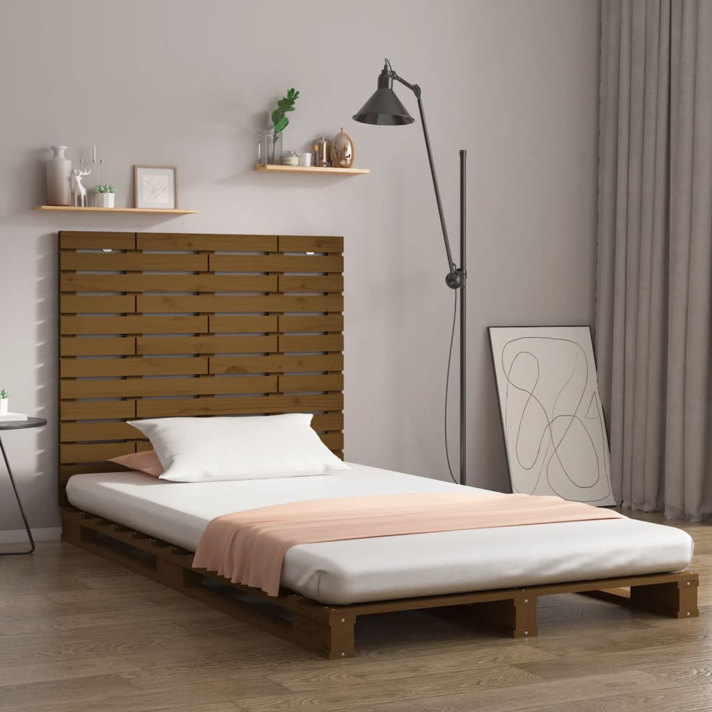 Wall Headboard Honey Brown 126x3x91.5cm Solid Wood Pine