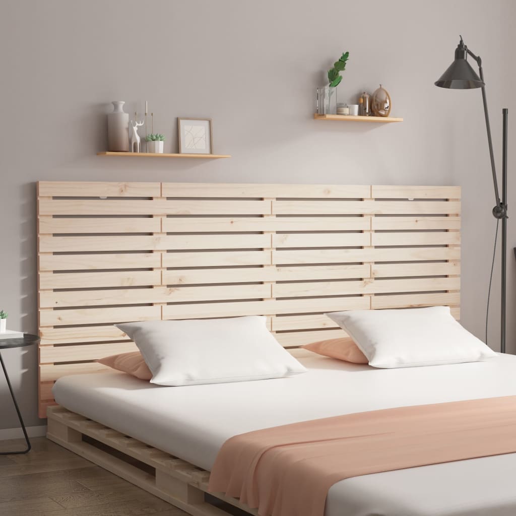 Wall Headboard 186x3x91.5cm Solid Wood Pine