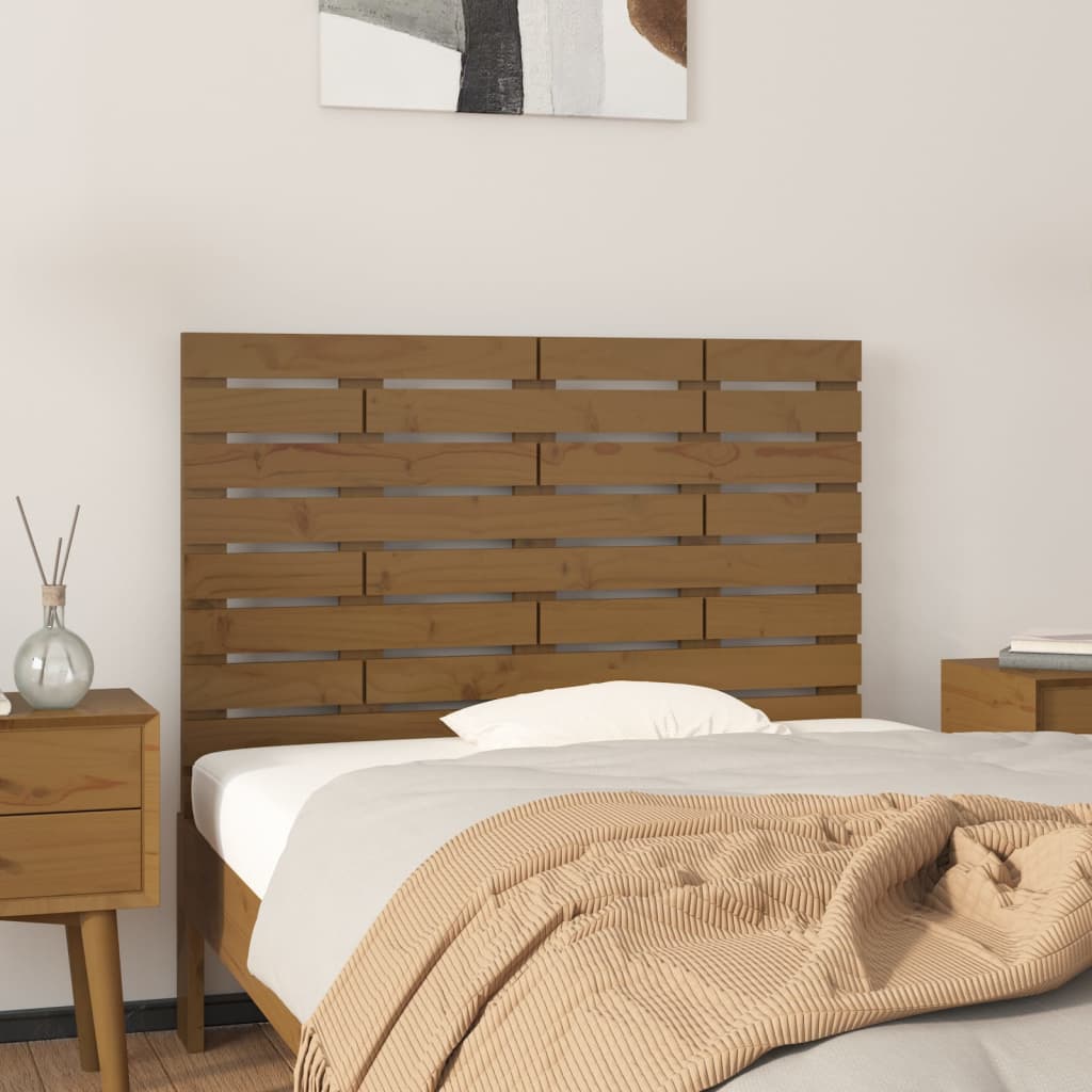 Wall Headboard Honey Brown 106x3x63cm Solid Wood Pine