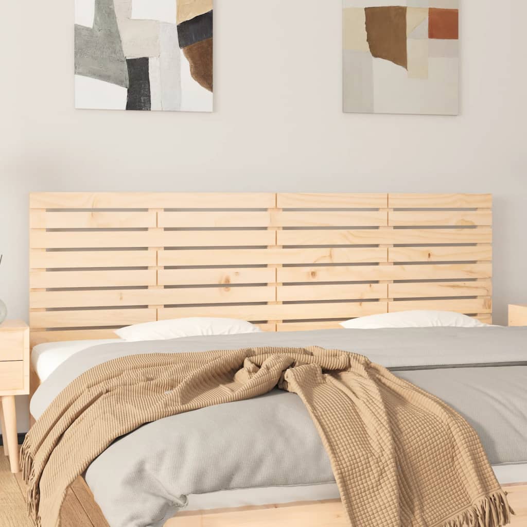 Wall Headboard 206x3x63cm Solid Wood Pine
