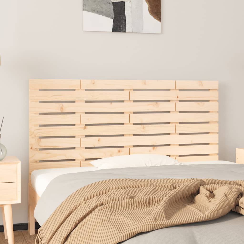 Wall Headboard 146x3x63cm Solid Wood Pine
