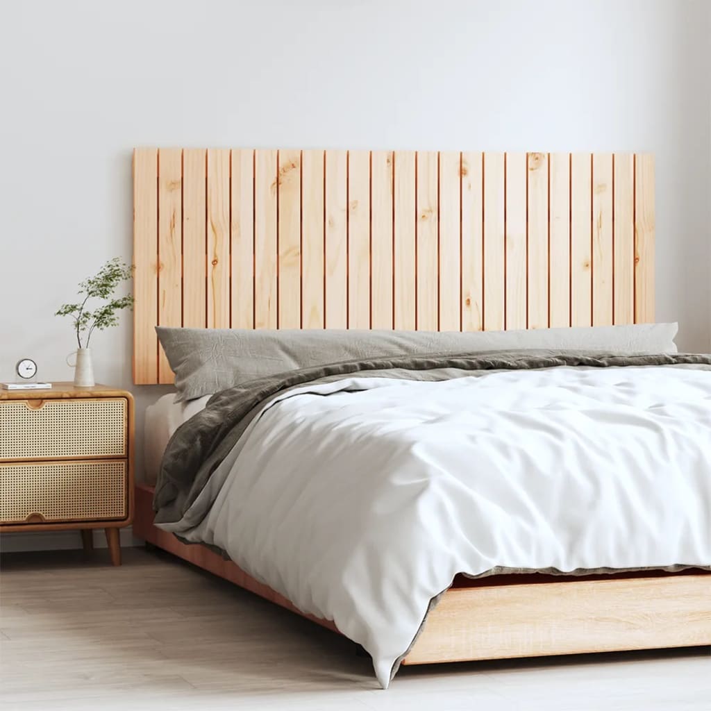 Wall Headboard 147x3x60cm Solid Wood Pine