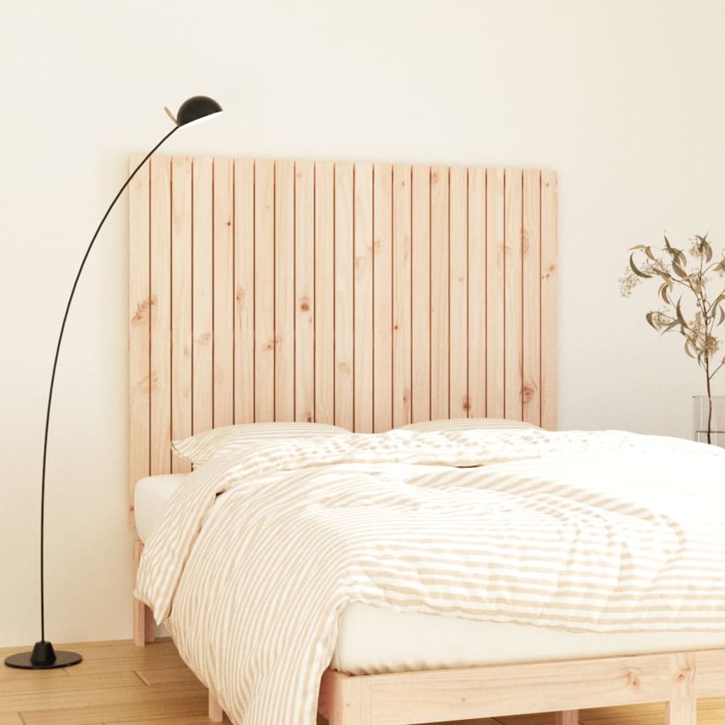 Wall Headboard 140x3x110cm Solid Wood Pine