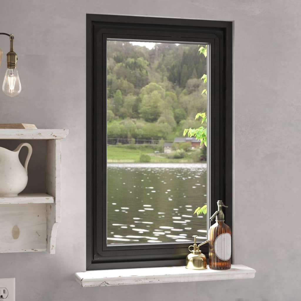 Magnetic Insect Screen for Windows Anthracite 80x140cm