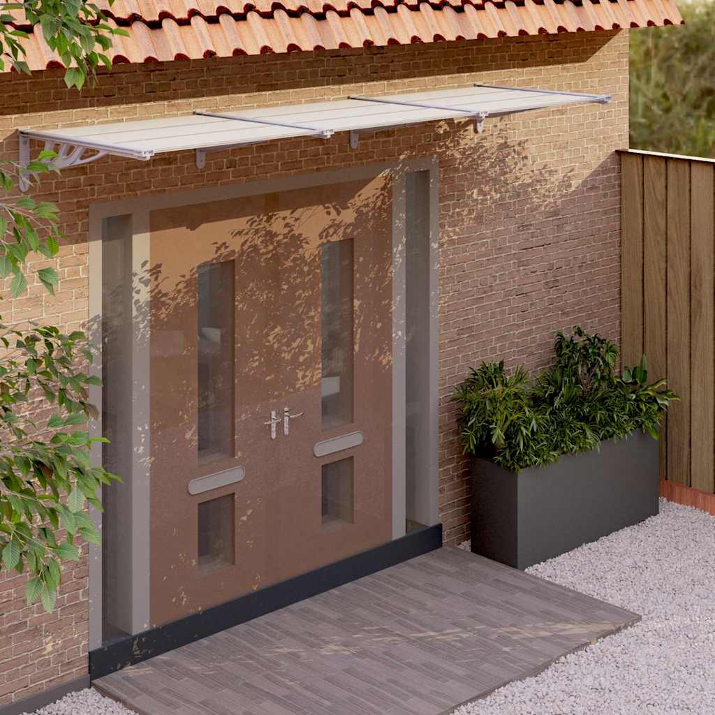 VAMCOVE Door Canopy and Transparent 297.5x90 cm Polycarbonate - Grey