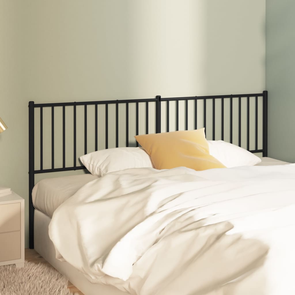 Metal Headboard Black 180cm