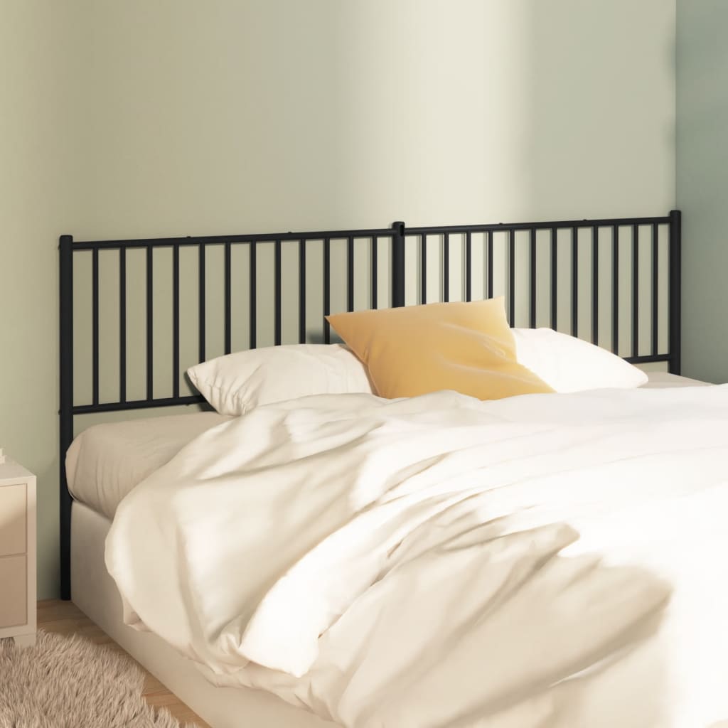 Metal Headboard Black 200cm