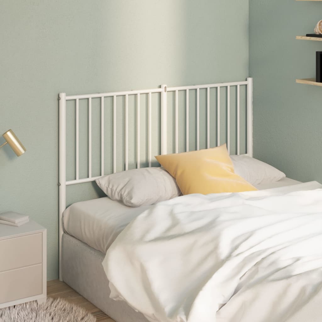Metal Headboard White 120cm