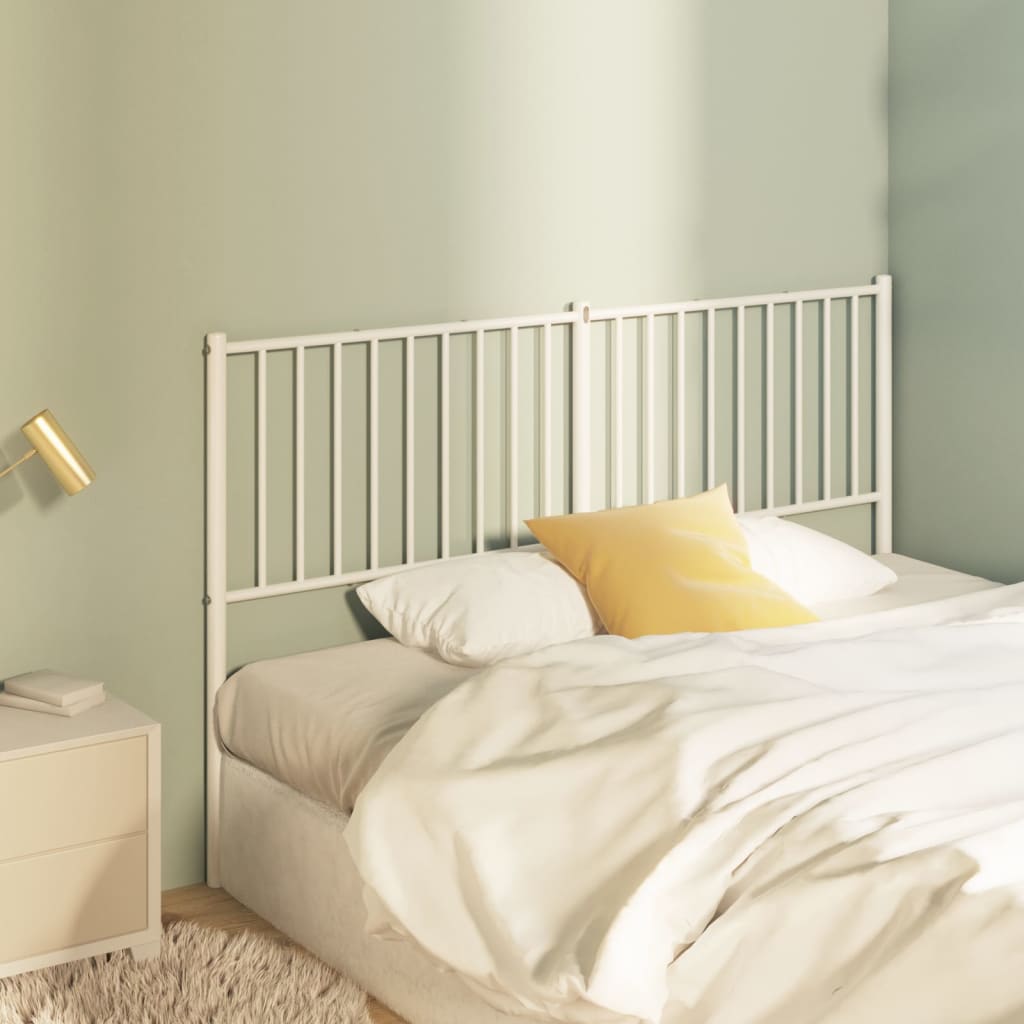 Metal Headboard White 160cm