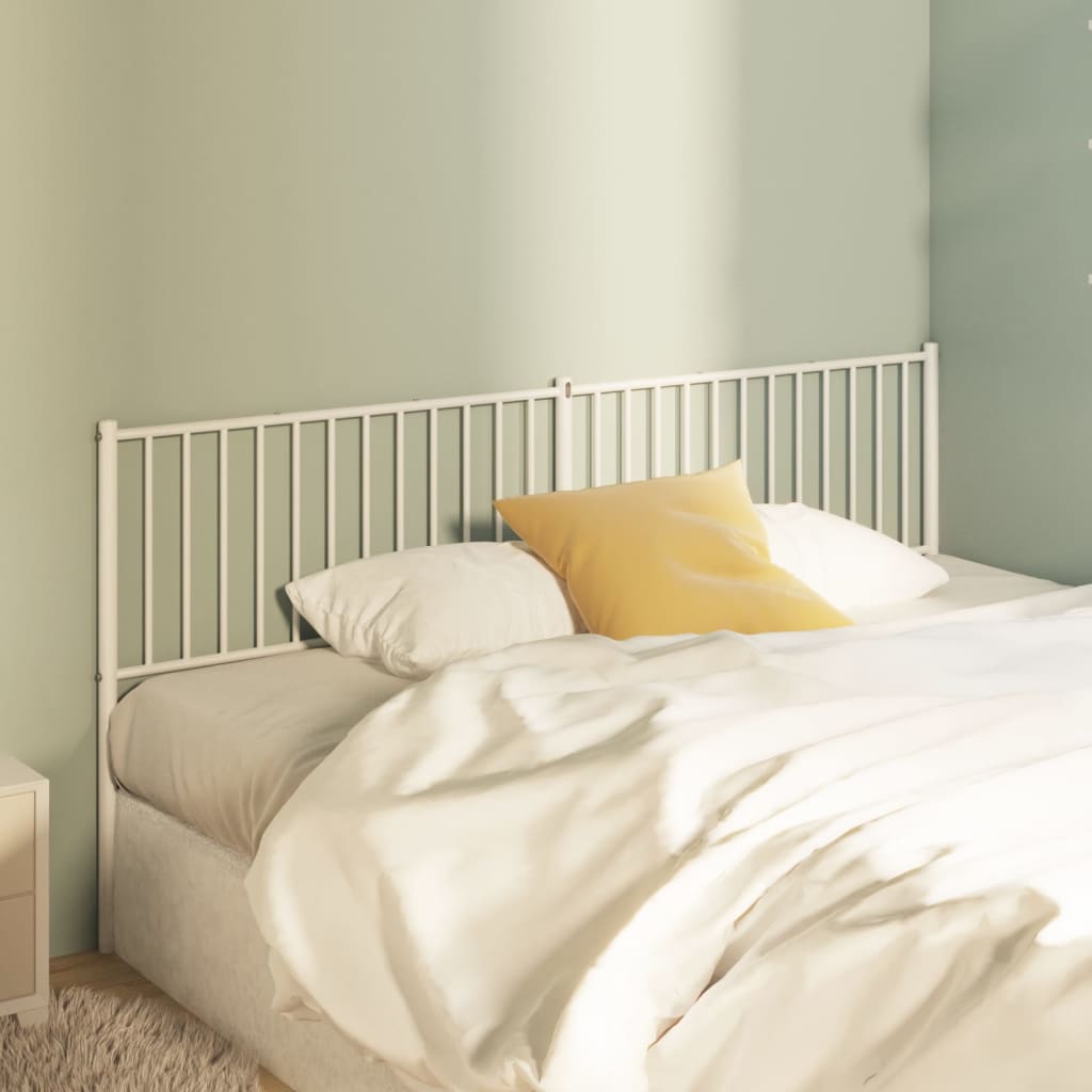 Metal Headboard White 193cm
