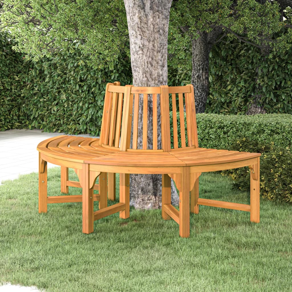 Half Round Tree Bench Ã ̃160 cm Solid Wood Eucalyptus