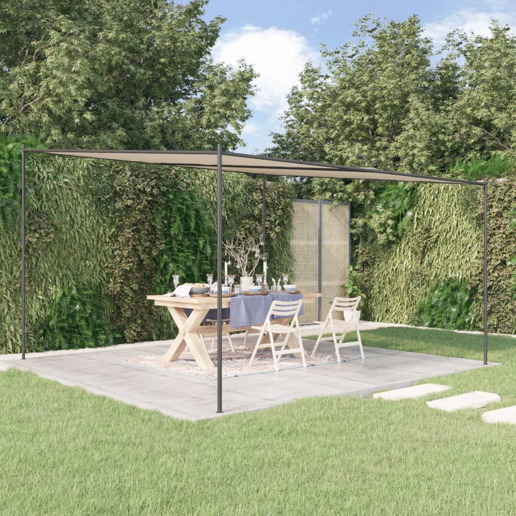 Gazebo Beige 4x4 m 180 g/m2 Fabric and Steel
