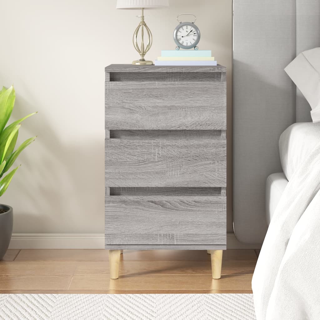 Bedside Table - MONTGOMERY Finn Nightstand Grey Sonoma 40cm